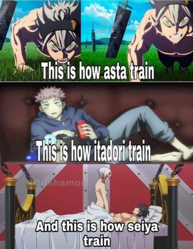 Asta Itadori and Seiya Hilarious Anime Memes