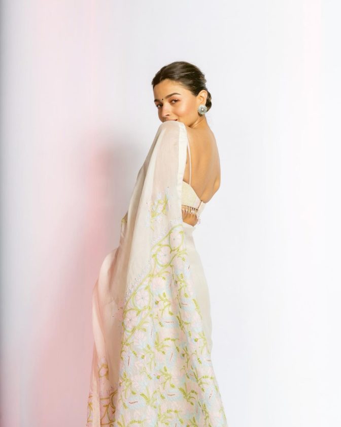Alia Bhatt Latest Pictures In White Saree