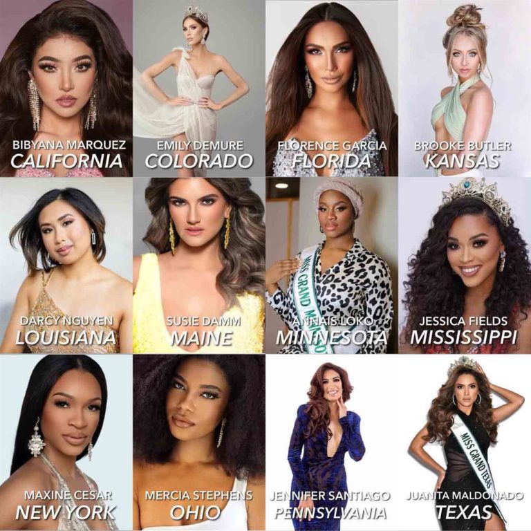 Miss USA 2022 Contestants List